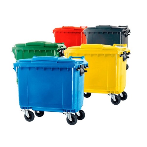 Contenedor de Basura de Plástico de Alta Capacidad y Resistencia - 660 Litros con 4 Ruedas
