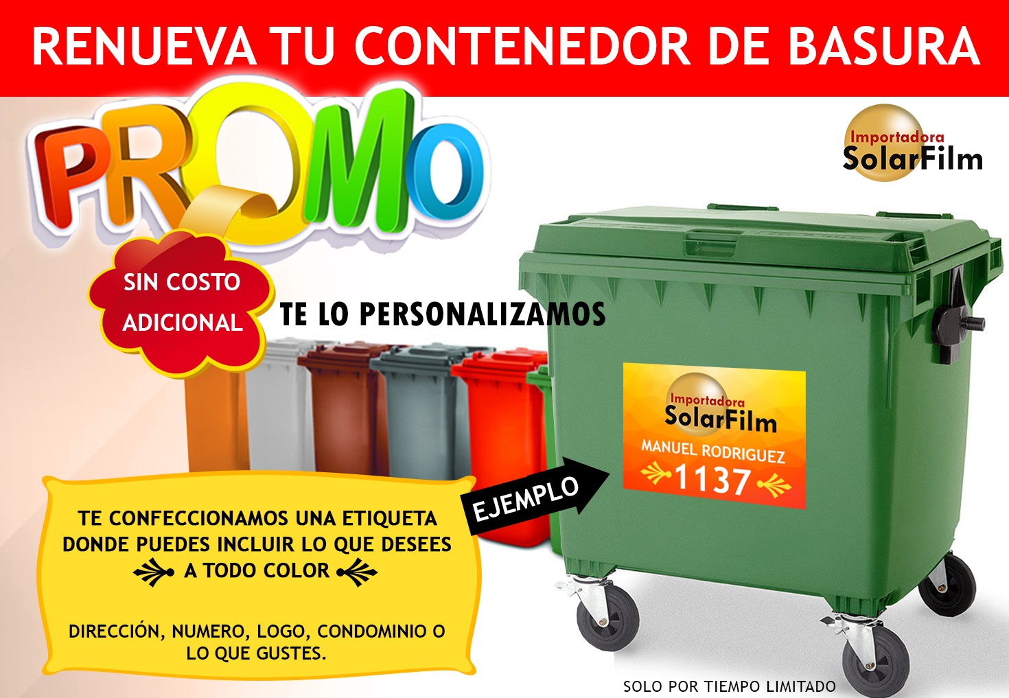 Contenedor de basura 660 litros