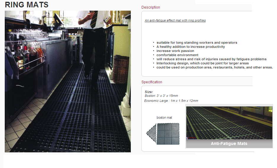 boston piso antifatiga antideslizante datasheet